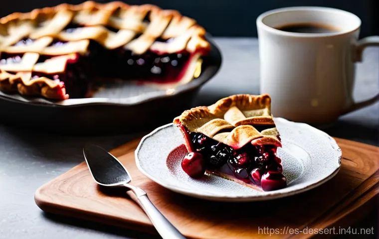 체리 파이 - **Prompt 2: Vibrant Cherries and Flavor Infusion**
    "A vibrant, eye-level shot showcasing a bount...